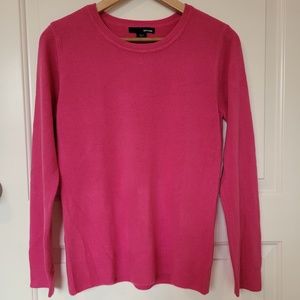 NWT! Basic Editions Women's Pink Crew Neck Sweater, Size Small